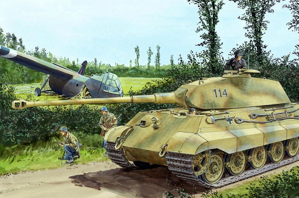 1/35 scale model Eduard Tiger 2 II Panzer VI tank