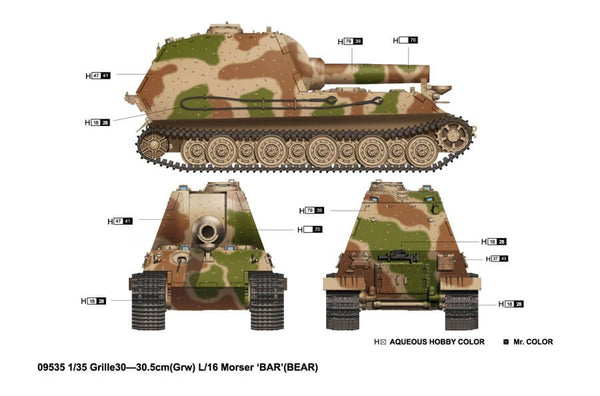 1/35 scale Trumpeter Grille L/16 Morser Bär (Bear)