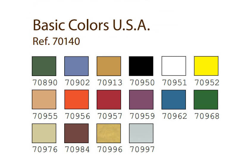 Vallejo Basic Colors USA Paint Set