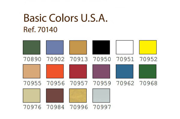 Vallejo Model Color Basic Colours USA Set (x16)