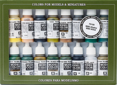 Vallejo Model Colour Set WWII Allies 16 colours