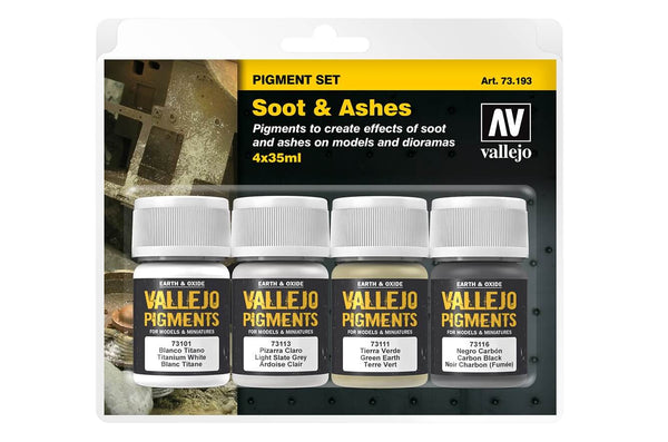 Vallejo Pigments Set Soot and Ashes