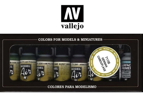 Vallejo Model Air Set German Camouflage 8 colours 71158