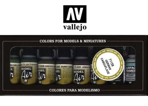 Vallejo Model Air Set German Camouflage 8 colours 71158