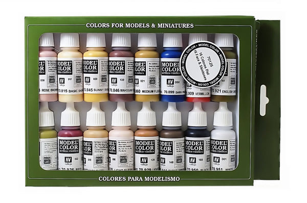 Vallejo Model Colour Set Face/Skin Colours (x16)