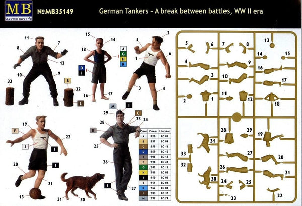 1/35 MasterBox German Tankers A Break Between Battles 35149