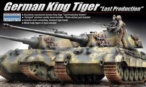 1/35 scale model Academy German Kingtiger Late Production Plastic kit 13229