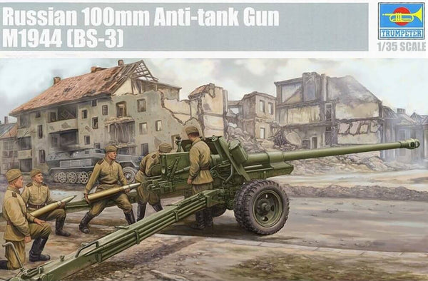 1/35 scale model Trumpeter BS-3 Soviet 100mm Anti-tank Gun Model 1944 kit 02331