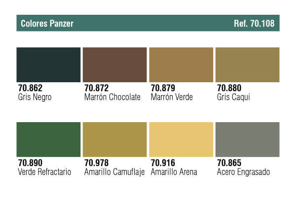 Vallejo Model Colour Set Panzer 8 Colours 70108