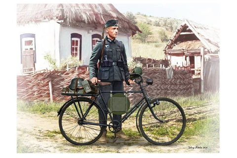 1/35 scale model MasterBox German Soldier on Bike 1939-1942  WWII 35171 