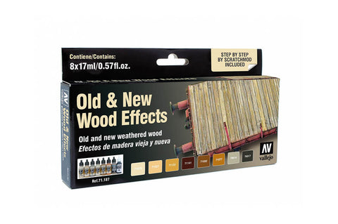 Vallejo Model Air Set Old and New Wood Effects 71187