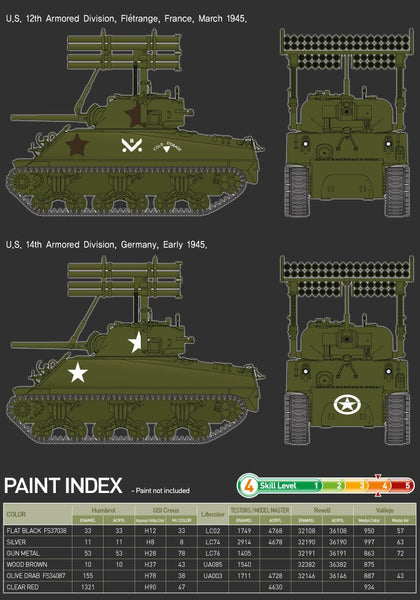 1/35 scale model Academy US M4A3 Sherman W/T34 Calliope kit 13294