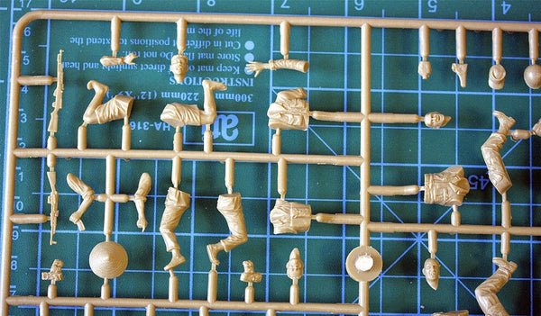 1/35 scale model MasterBox Charlie on the left Vietnam War