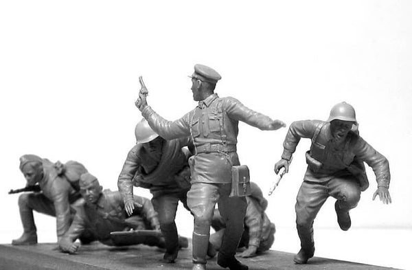 1/35 scale figures MasterBox Counterattack Soviet Infantry, Summer 1941