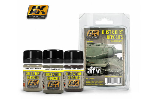 AK Interactive Dust and Dirt Deposits Weathering Set AK04060