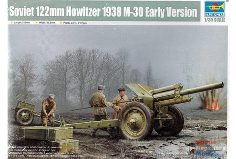 1/35 scale model Trumpeter Soviet 122mm Howitzer 1938 M-30 Early kit 02343