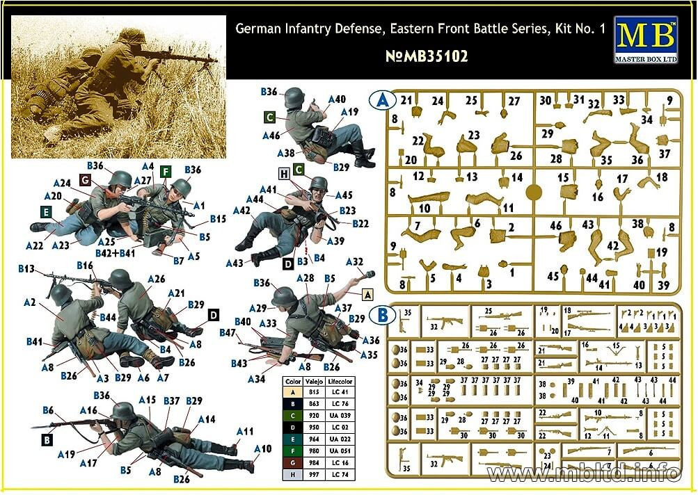 Master Box 1:35 - German Infantry, Eastern Front Battle Series