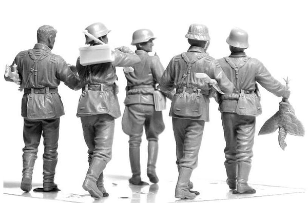 1/35 scale model MasterBox German Elite Infantry Eastern Front WWII Plastic Figure Kit 3583