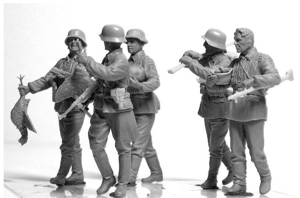 1/35 scale model MasterBox German Elite Infantry Eastern Front WWII Plastic Figure Kit 3583