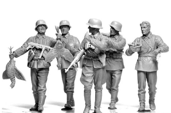 1/35 scale model MasterBox German Elite Infantry Eastern Front WWII Plastic Figure Kit 3583