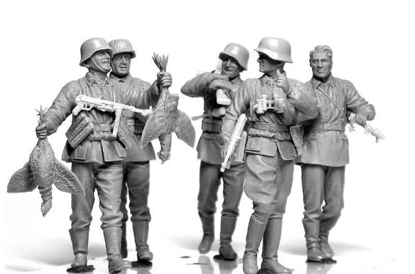 1/35 scale model MasterBox German Elite Infantry Eastern Front WWII Plastic Figure Kit 3583