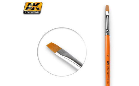 AK Interactive Brushes Flat brush 4 Synthetic AK610