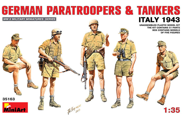 1/35 scale model Miniart German Paratroopers and Tankers Italy 1943 35163