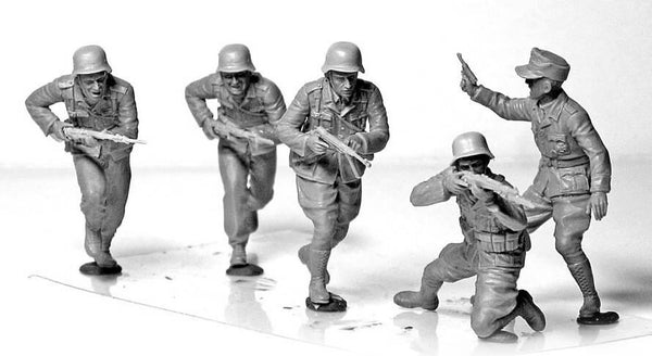 1/35 scale model MasterBox German Infantry DAK WWII North Africa desert Plastic Figure Kit 3593