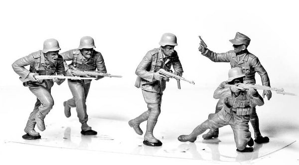 1/35 scale model MasterBox German Infantry DAK WWII North Africa desert Plastic Figure Kit 3593