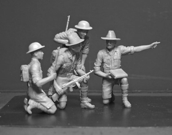 1:35th Scale Model of Gurkha Rifles (1944) 4 Figs