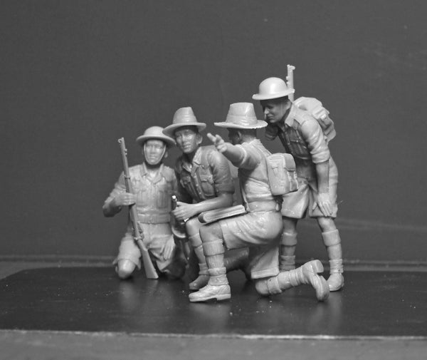 1:35th Scale Model of Gurkha Rifles (1944) 4 Figs