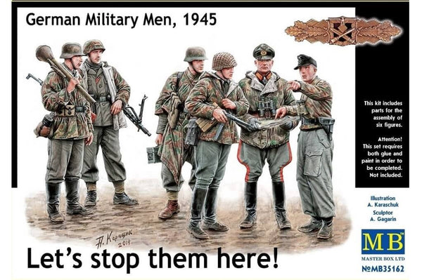 1/35 scale model MasterBox German Soldiers 1945 Let's stop them here 35162