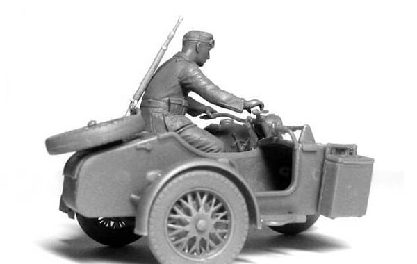 1/35 scale model MasterBox Kradschutzen German Motorcycle Troops on the move Plastic Figure Kit 3548