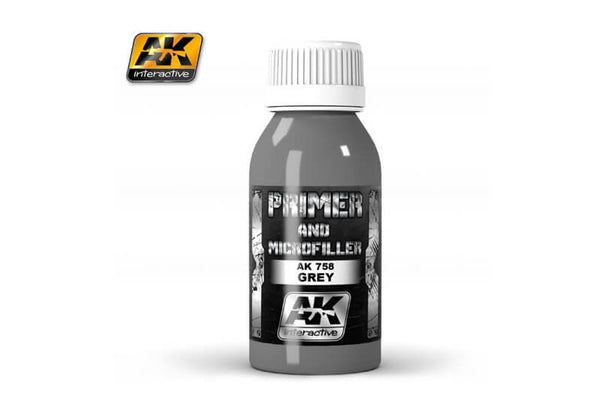 AK Interactive Primer and Microfiller 100ml Grey AK758
