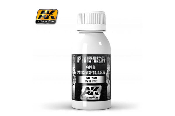 AK Interactive Primer and Microfiller 100ml White AK759