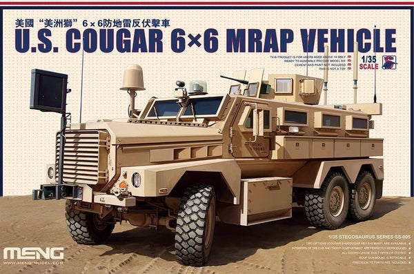 1/35 scale model Meng US Cougar 6 x 6 MRAP Vehicle