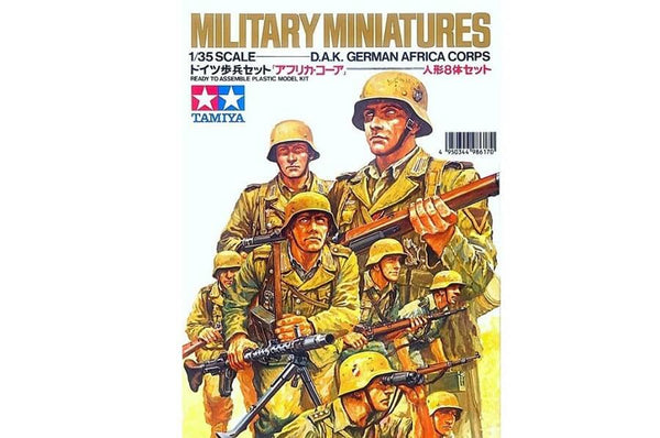 1/35 scale model Tamiya DAK German Afrika Korps Limited Edition Plastic Figure Set 35037