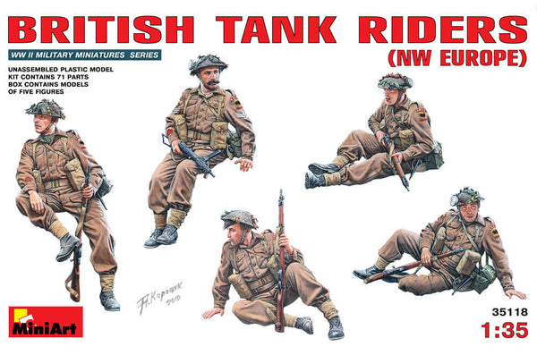1/35 scale model Miniart British Tank Riders NW Europe 35118