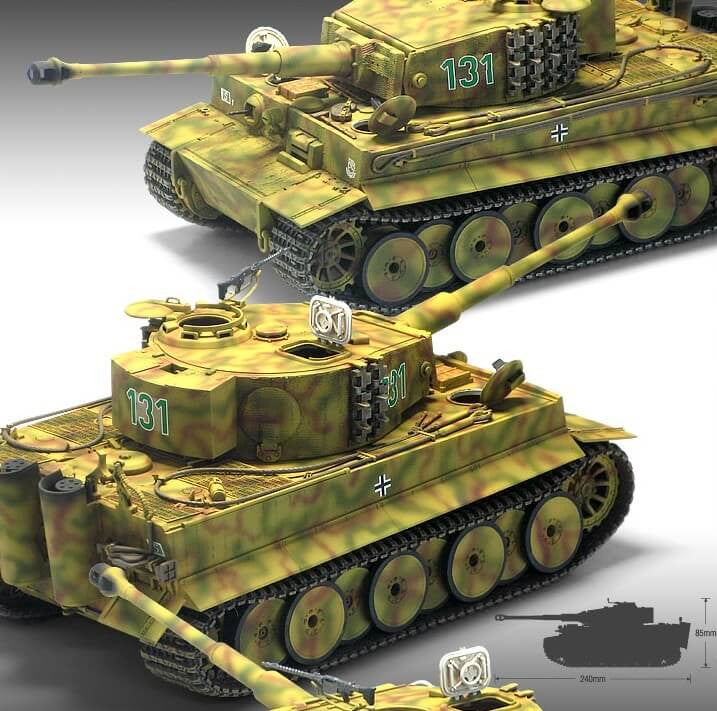 HERPA 740340 PANZER VI Tiger, späte Version, undekoriert Maßstab 1/87 HERPA 740340 PANZER VI Tiger, späte Version, undekoriert Maßstab 1/87