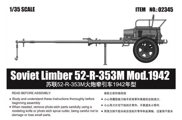 1/35 scale model Trumpeter Soviet Limber 52-R-353M Mod 1942