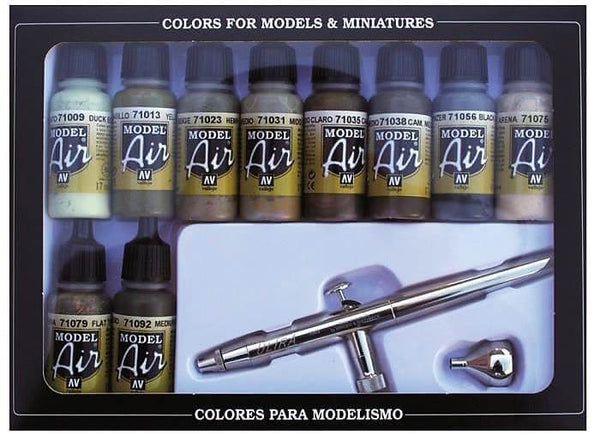 Vallejo Model Air Set Ultra Airbrush 10 Camo Colors 71168